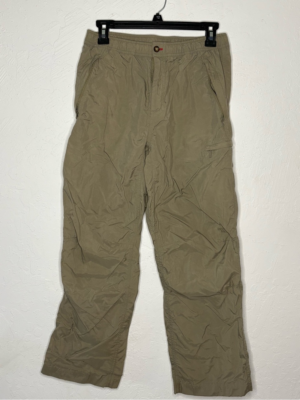 The North Face Mens Wide Leg Cargo Trousers Small W28 L28 Tan Nylon Hike Outdoor